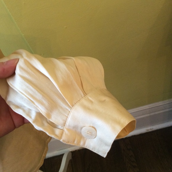 Dana Buchman Cream Wrap Silk Long Sleeve Top Sz 4 - Picture 7 of 12